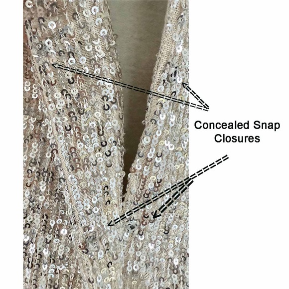 Sunday in Brooklyn Women XSP Sequin Short Sleeve Mini Tunic Shirt Dress EUC - Picture 6 of 9